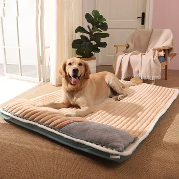 הכלב מיטה מרופד כרית קטנה עם כלבים גדולים שינה מיטות, בתים לחתולים סופר רך עמיד מזרן נשלף מחמד מזרן המיטה